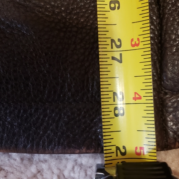 Brown leather jacket - Picture 5 of 7